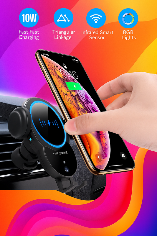 10W Wireless Automatic Clamping Mount Fast Charger For Your Car