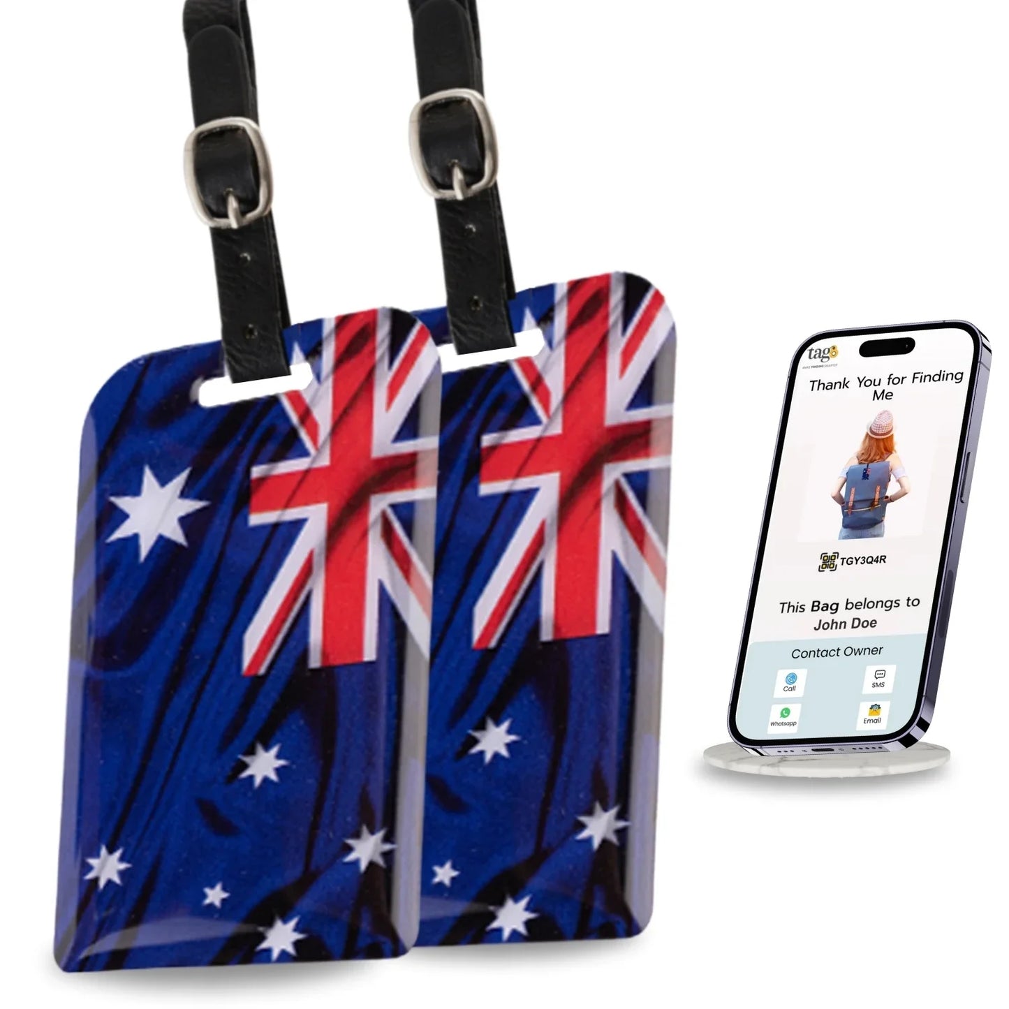 Smart Bag Security Tag - Australia Flag [Pack 2]-0