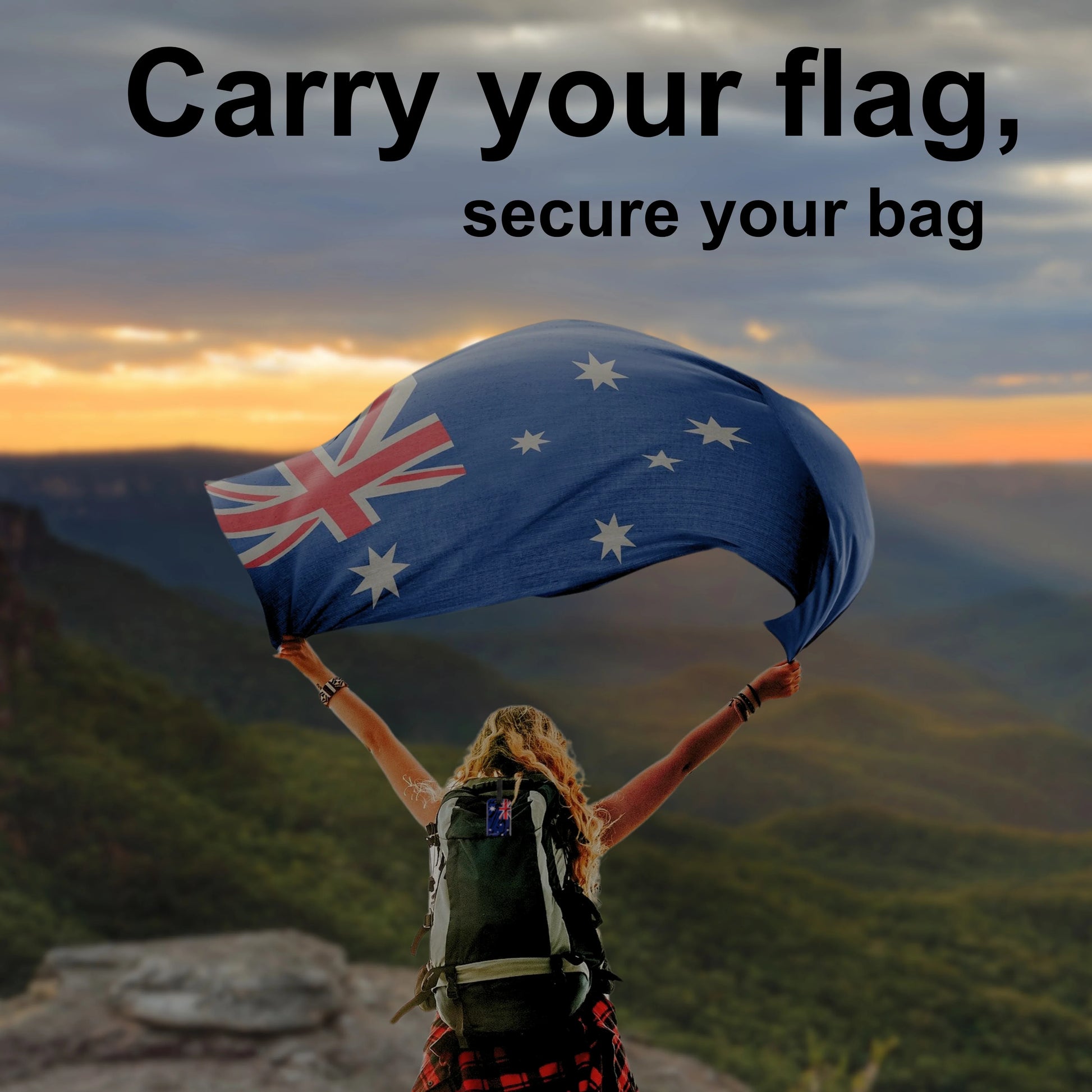 Smart Bag Security Tag - Australia Flag [Pack 2]-2