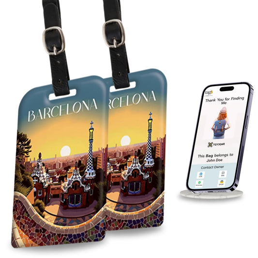 Smart Bag Security Tag - Barcelona [Pack 2]-0