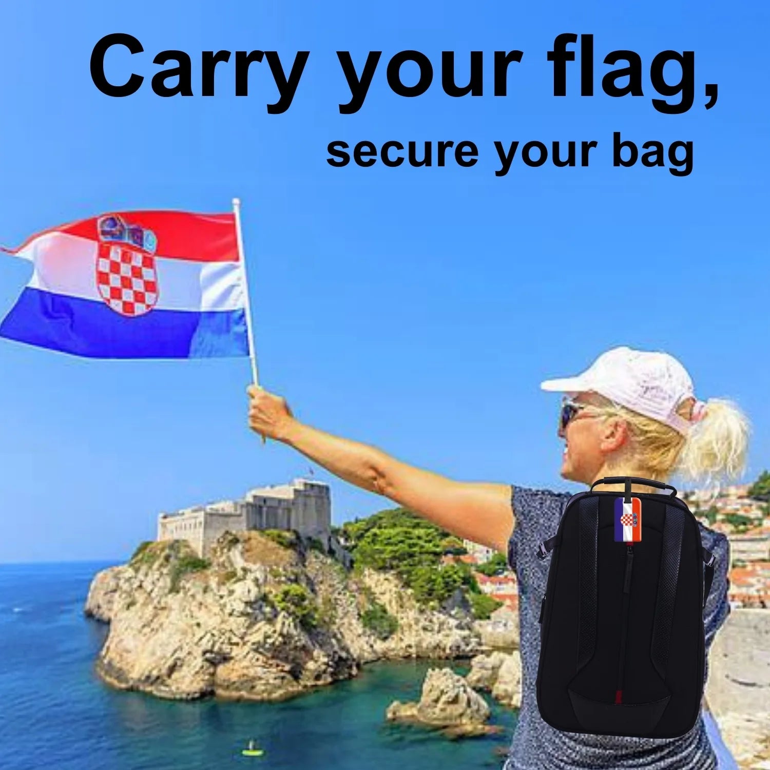 Smart Bag Security Tag -  Croatia Flag [Pack 2]-2
