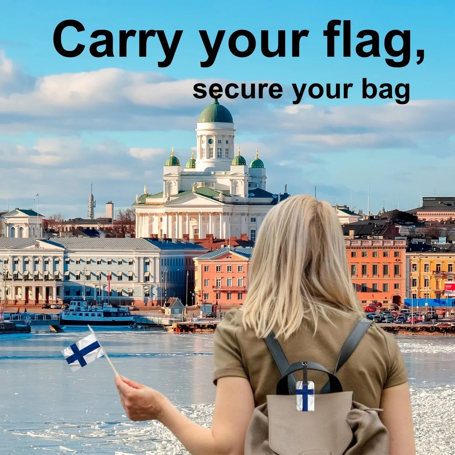 Smart Bag Security Tag -  Finland  Flag [Pack 2]-2
