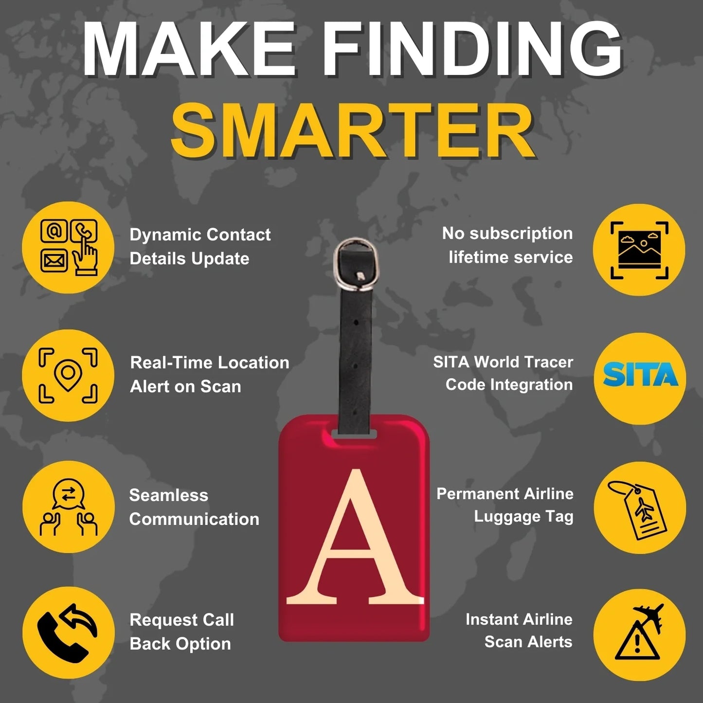 Initials Bag tag A [pack 2]-3