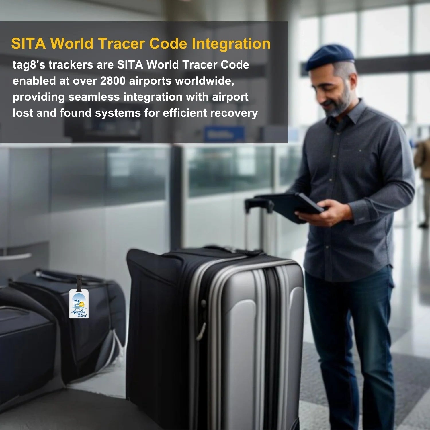 Smart Bag Security Tag - Amelia Island FL [Pack 2]-4